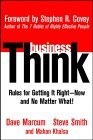 Mentalidad de negocios, Reglas para hacerlo correctamente, ahora y sin m�s, por Dave Marcum, Steve Smith, Mahan Khalsa