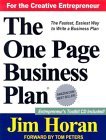 El plan de negocios de una p�gina, Empiece con una visi�n y cree una compa��a, por James Horan